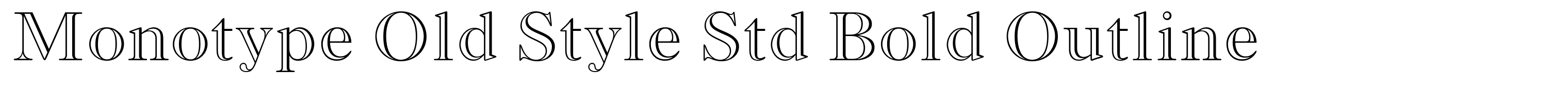 Monotype Old Style Std Bold Outline
